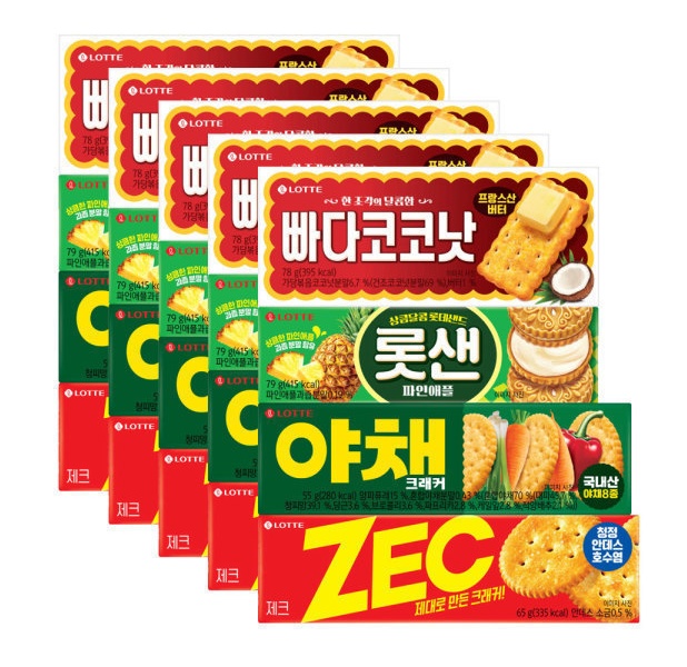롯데 비스킷 4종 총 5세트
