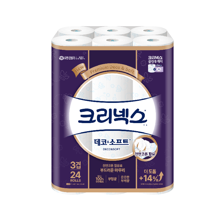 크리넥스 데코&소프트 28m 24롤 2팩