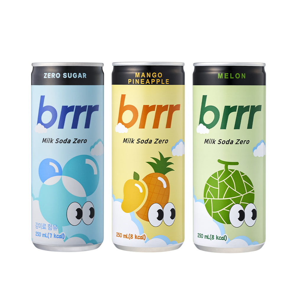부르르 밀크소다제로 250ml X 60캔 밀크 망고파인애플 메론 넾다쿠폰