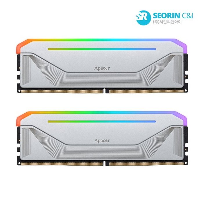Apacer DDR5-6000 CL38 NOX RGB 실버 패키지 (64GB(32Gx2))