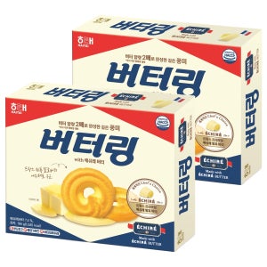 신제품 해태제과 버터링 에쉬레 과자, 194g, 2개