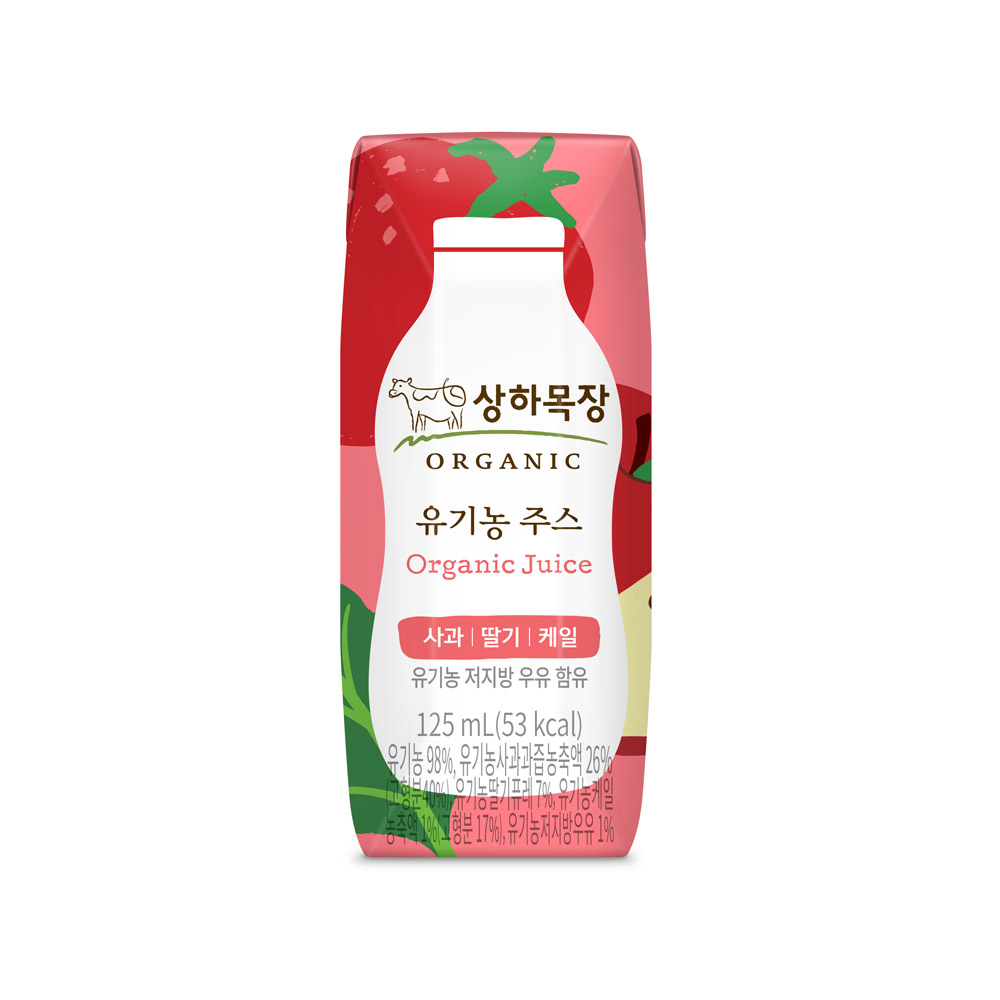 상하목장 유기농 케일주스 125ml 3종 혼합 48팩