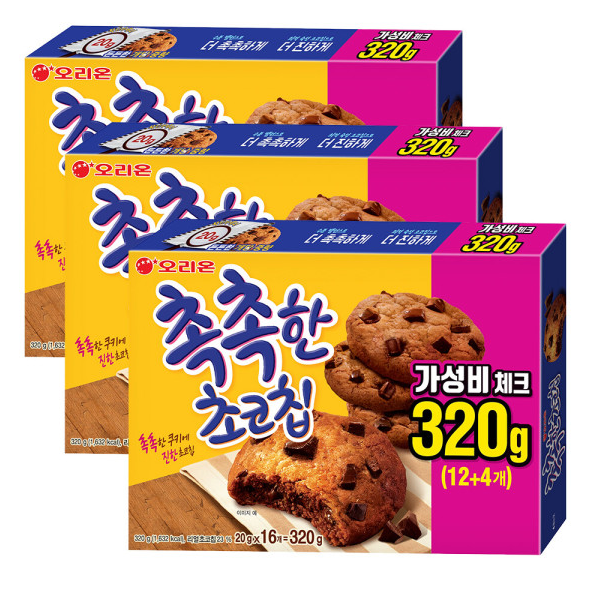 오리온 촉촉한 초코칩 16개입 x 3박스