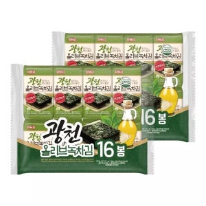 삼육김 올리브녹차 도시락김 4g 32봉