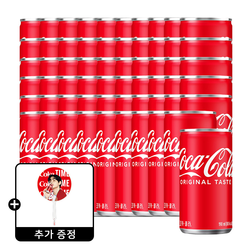 코카콜라 190ml 60캔 +(증정) 코카콜라 뷔 부채