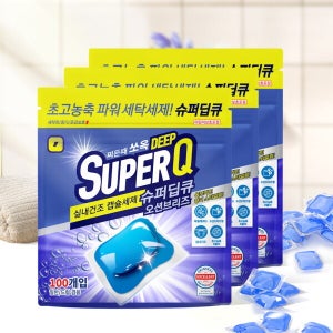 슈퍼딥큐 캡슐세제 오션브리즈 100개입X3팩 총300개