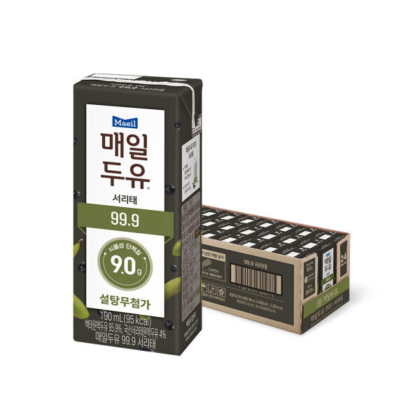 매일두유 99.9 서리태 190ml 24팩+6팩증정