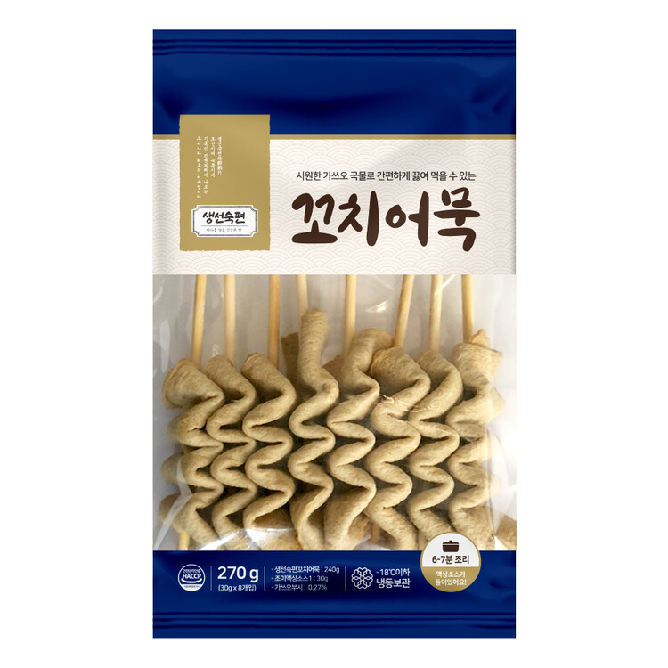 생선숙편 꼬치어묵 8개입 4팩+소스 4봉
