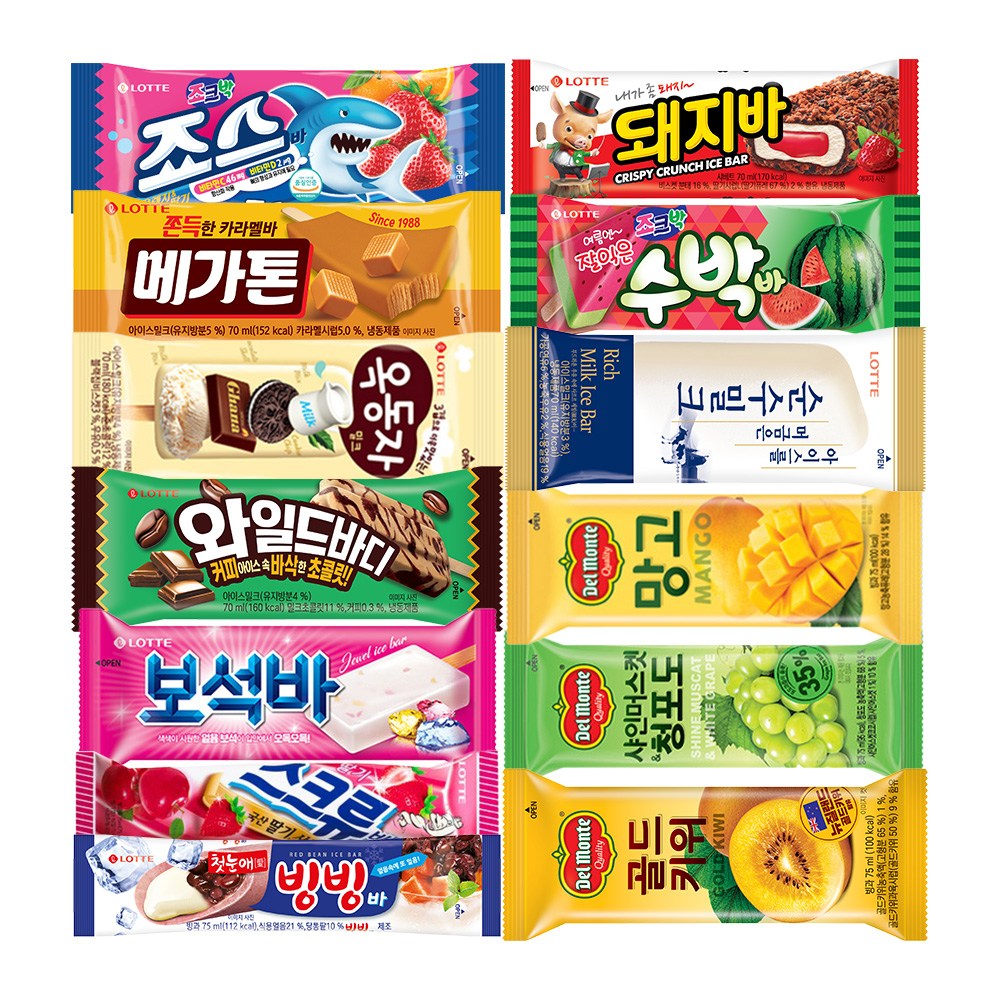 메가톤바/보석바/스크류바/와일드바디 20개+20개 총40개