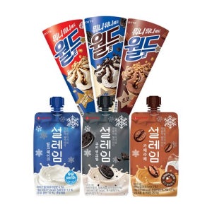 롯데 월드콘6 + 설레임6 + 바 아이스크림 20 네멤