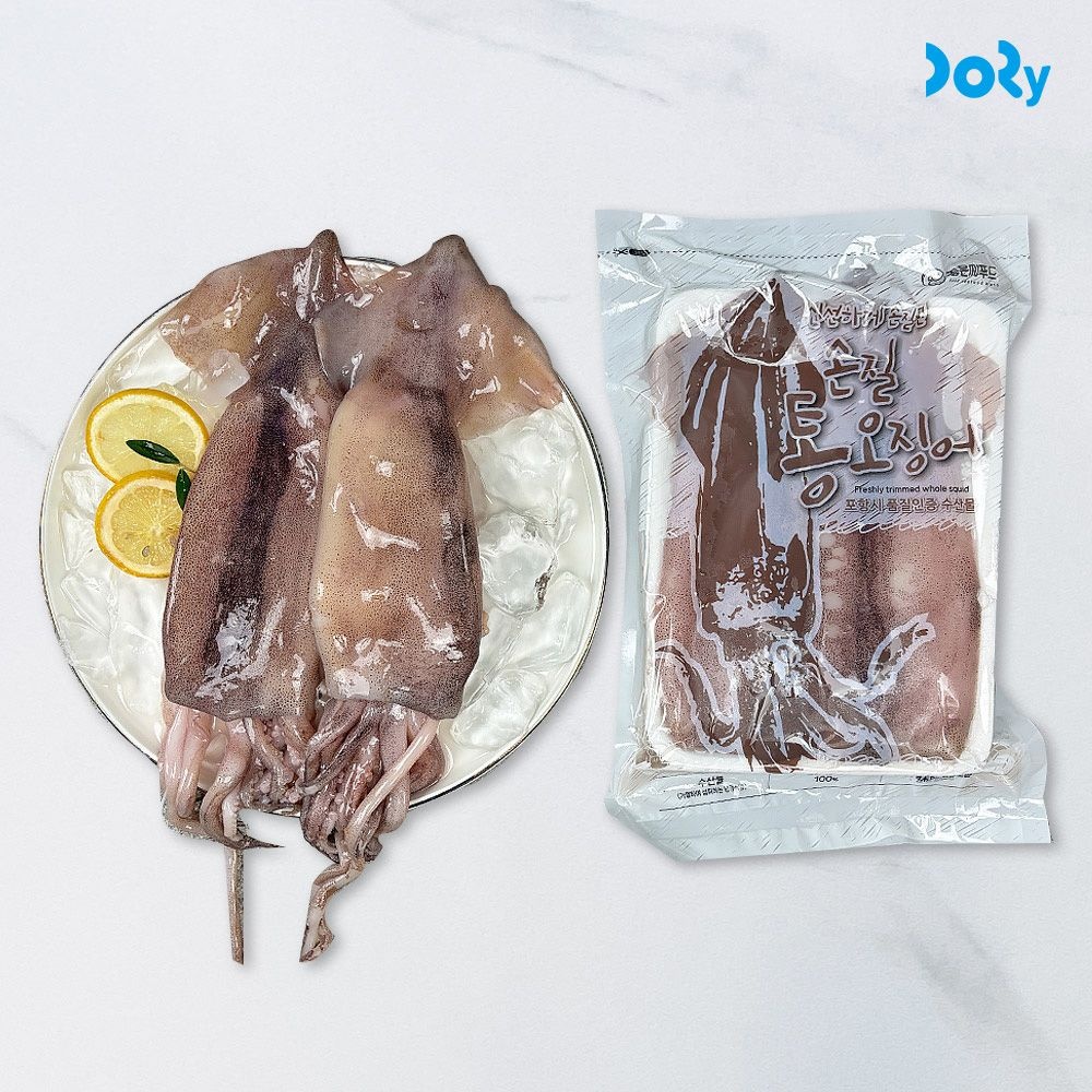소포장 자연산 손질 통오징어 1.1kg