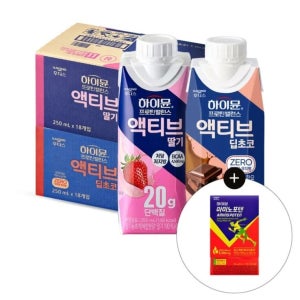 프로틴 밸런스 액티브 딸기 X 딥초코 총 36팩 + 아미노포텐 체험팩