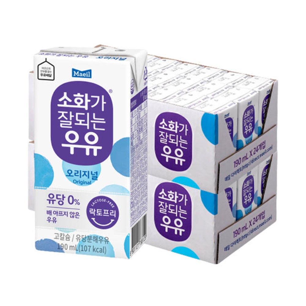 소화가잘되는 우유 오리지널 190ml 48팩